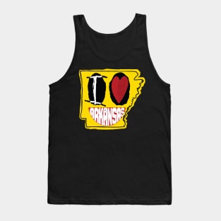 I Love Arkansas Smiling Happy Face Tank Top